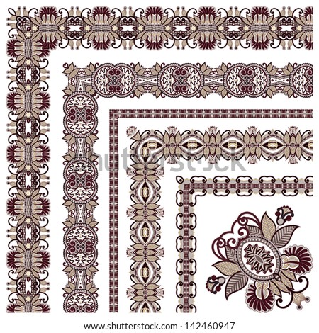 collection of ornamental floral vintage frame design. All components are easy editable, raster version