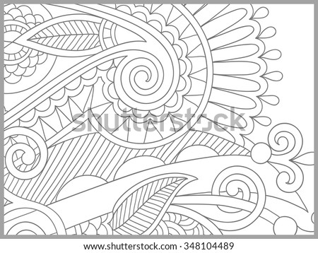 Unique Coloring Book Page For Adults