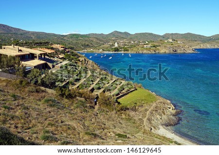 Beautiful coastal villa with Mediterranean garden in PortLligat, Cadaques, Catalonia, Costa Brava, Spain