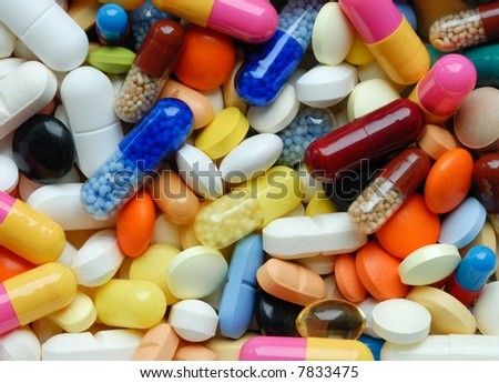 Pills macro, can be used as a background