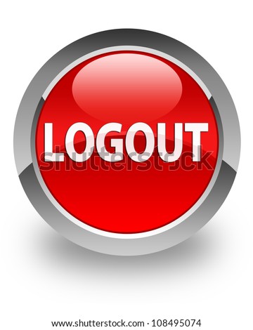 Logout Glossy Red Round Button Stock Photo 108495074 : Shutterstock