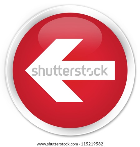 Back Arrow Icon Red Button Stock Photo 115219582 : Shutterstock