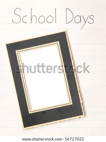 old school photo frame on practice paper - great for scrapbook pages