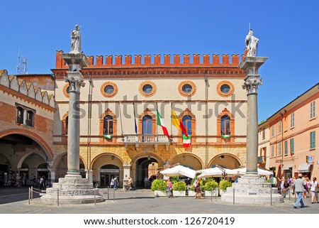 RAVENNA, ITALY Ã¢Â?Â?JUNE 27: tourists walking in People square. The city defined by UNESCO heritage of humanity has 3 million tourists per year. June 27, 2011 Ravenna Italy