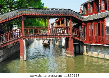 China,Shanghai water village Zhujiajiao