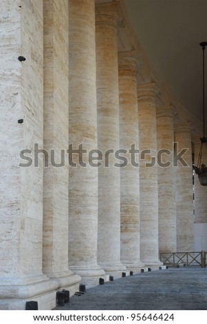 Rome, columns at Vatican square