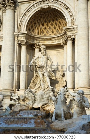 Rome, theTrevi Fountain, one of the most famous in the world