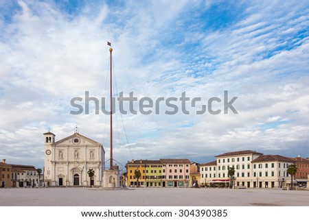 Similar – Image, Stock Photo Main square of Palmanova, Italy.