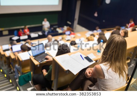 Audience in the lecture hall. Imagine de stoc © 