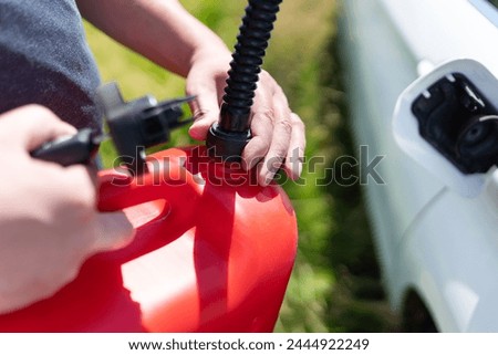 Similar – Image, Stock Photo Gas cap Mobility Energy