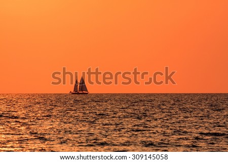 sailboat /sailing slow life in andaman sea