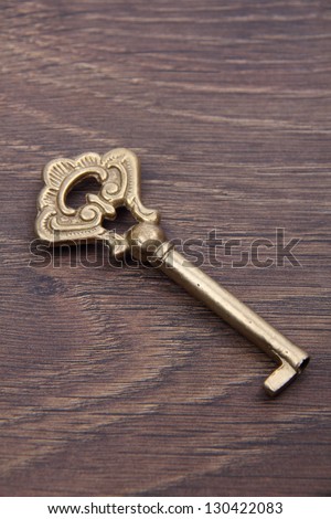 Vintage antique key with a pattern/Old key