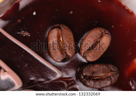 Sweetness of the chocolate and coffee on Food and Drink