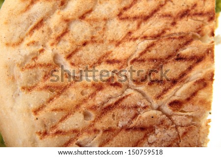 Crusty bread toast slice/Background of toasted bread for a sandwich