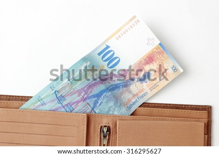 Swiss frank cash money