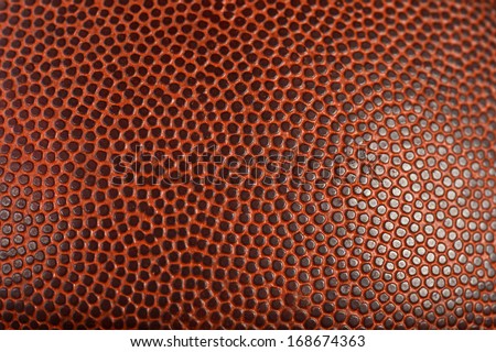 Leather skin macro view of football or basketball