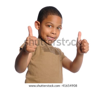 Young African American Boy Giving The Thumbs Up Stock Photo 41654908 ...