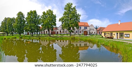 Holasovice in Czech Republic - old village on UNESCO heritage list