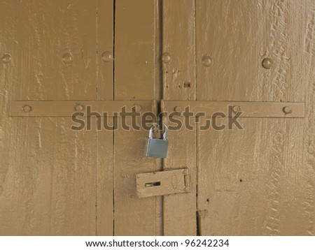 Wood house door lock