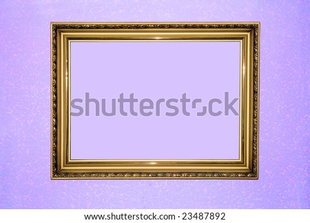 gold antique frame on decorative background