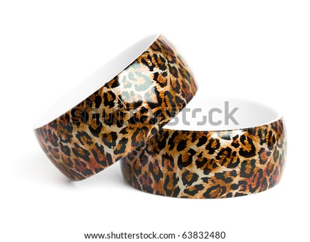 tiger bracelets isolated on white background