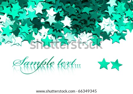 celebration stars on white background
