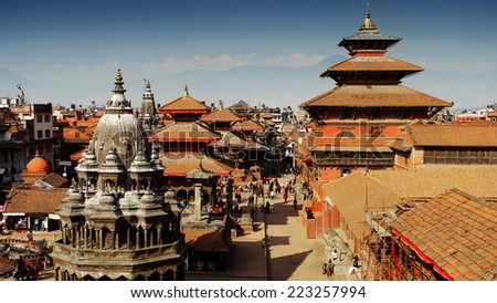 Kathmandu's Durbar Square, Nepal 商業照片 © 