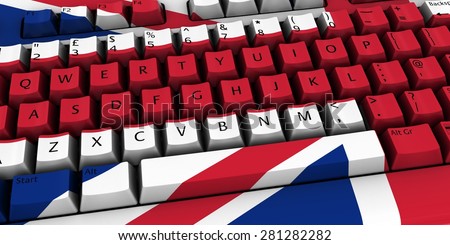 Union Jack / UK Flag Keyboard Background
