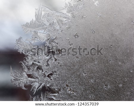 Frost pattern on the window