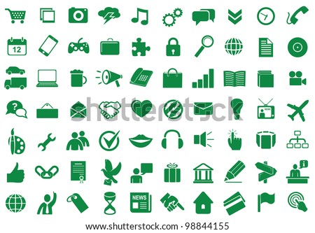 Collection of different icons for using in web and interface design