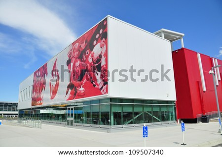 CALGARY, CANADA - JULY 27: Canadas new Sports Hall of Fame on July 27, 2012 at Canada Olympic Park in Calgary Alberta. The Hall celebrates Canadian achievement in sport, including hockey.