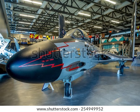 CALGARY, CANADA - FEB 20:  Exhibits inside the Military Museums on February 20, 2015 in Calgary, Alberta Canada. It is made of museums dedicated to representing Canada\'s navy, army, and air force.