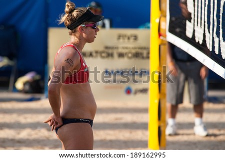 CHONBURI, THAILAND-OCTOBER 26: April Ross of USA in action during the game on Day 2 of Bangsaen Thailand Open on October 26, 2012 at Bangsaen Beach, Chonburi, Thailand