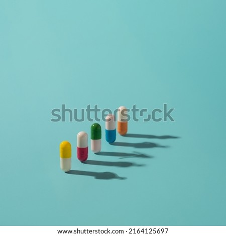 Similar – Image, Stock Photo Conceptual image about drug addict with a pill in a young woman tongue