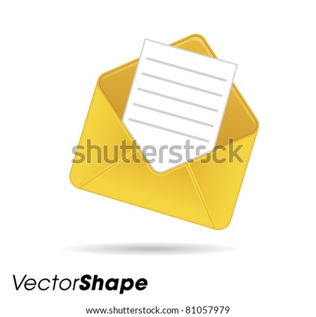 Letters web application icons no.8, piece of paper, vector illustration