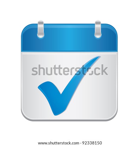 Note book with check mark, web application icons, approved idea business concept, vector illustration