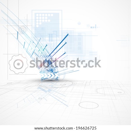 Concept for New Technology Corporate Business & development background