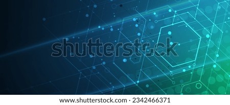 Abstract hexagon background. Technology polygonal design. Digital futuristic minimalism