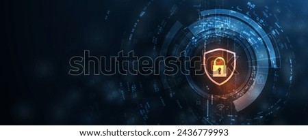 Cyber security and information or network protection. Future cyber technology web services for business and internet project. Vector Art.