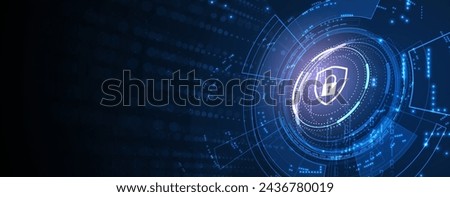 Cyber security and information or network protection. Future cyber technology web services for business and internet project. Vector Art.