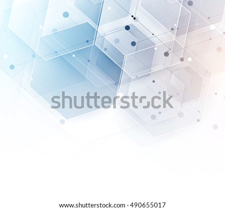 Abstract hexagon background. Technology polygonal design. Digital futuristic minimalism. Vector