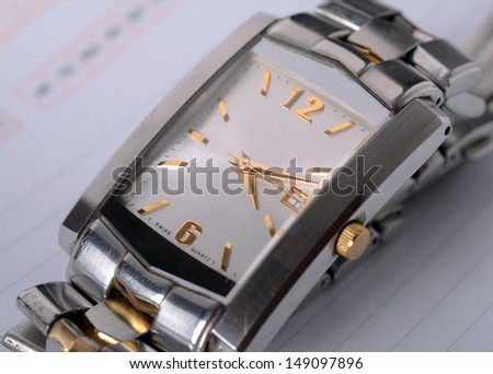 luxury man watch detail, close up