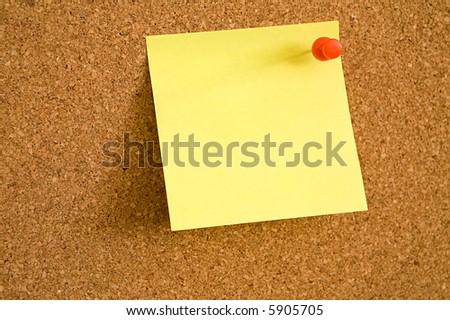 Yellow note paper. Office notes concept
