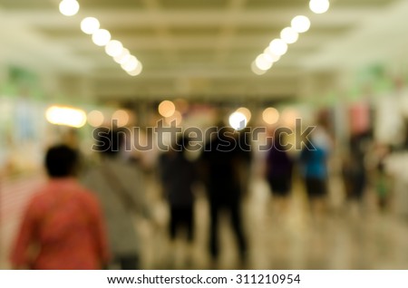 Burred supermarket for background