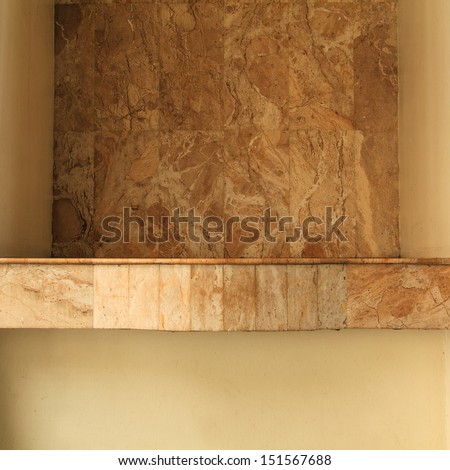 Empty stand marble shelf
