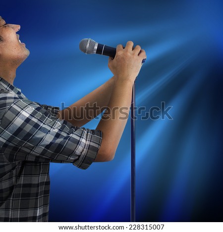 Singer on the stage