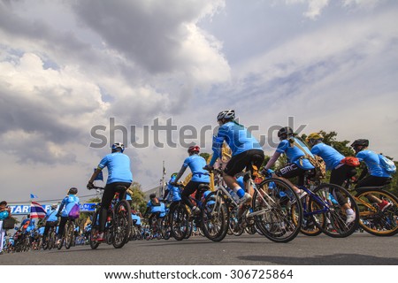 BANGKOK,THAILAND, AUGUST 16 : Unidentified Cyclist in event \