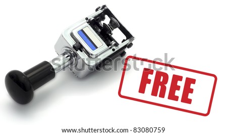 Rubber Stamp FREE concept on a white background.