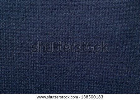 Close up of blue woolen fabric.