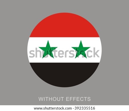 Syria circle flag. Without effects.